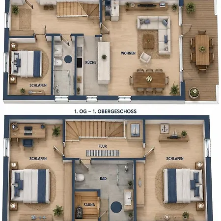 Feriehus Ankerplatz - Gemuetliches Mit Garten Und Terrasse Fuer Grosse Familie Grömitz